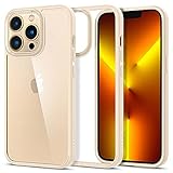 Spigen iPhone13Proケース クリア 衝撃吸収 米軍MIL規格取得 透明 TPU バンパーケース 2重構造 耐衝撃 すり傷防止 黄変抑制 ワイヤレス充電対応 ウルトラ・ハイブリッド ACS03265 (サンド・ベージュ)