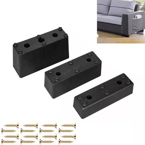 GFYHTN 4 Piezas Patas para Muebles en L, Pies de Soporte de Plástico para sofá, Patas de Repuesto para Armarios de TV,Armario,Mesa de Centro,Gabinetes(Straight,5cm/2in)