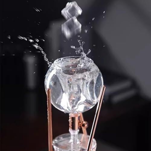 Cold Brew Coffee Maker,Iced Coffee Drip Tower with Adjustable Water Flow Valve Metal Rack for Home Café Brewing