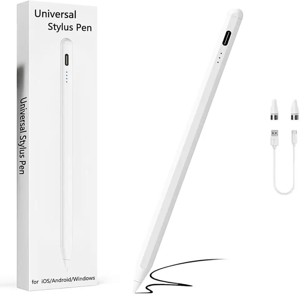 Caneta Touch Pen Universal para Tablet Compatível IOS e Android Ponta Fina Alta Sensibilidade