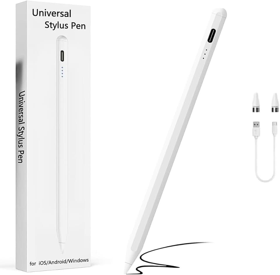 Caneta Touch Pen Universal para Tablet Compatível IOS e Android Ponta Fina Alta Sensibilidade