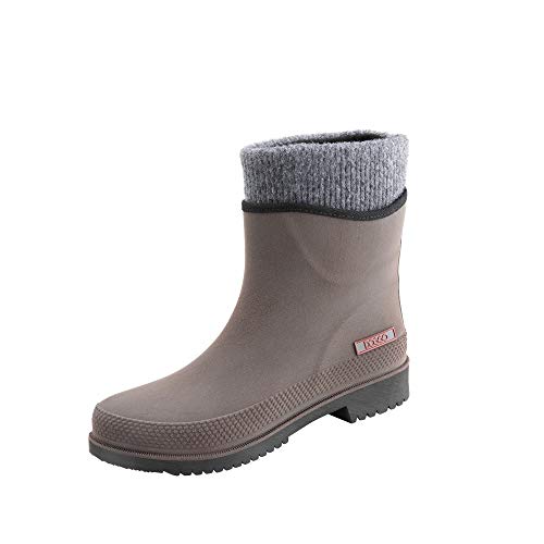 Gummistiefel Tossie Winter - Damen Gummistiefel gefüttert & wasserdicht - Winterstiefel für Damen - Braun - Größe 39
