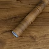 Anmon Wood Grain Contact Paper Peel and Stick Brown- Wood Wallpaper for Cabinets Countertop - Self-Adhesive Removable Vinyl Film Drawer Shelf Liner Cabinet Easy to Clean 15.7 in X 118 in