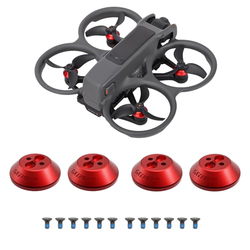 Image of Motor Cover for DJI Avata 2, Aluminum Alloy Protector Motor Cover Cap for Avata 2 Drone Motor Accessories, Waterproof Dustproof Protective Cap for DJI Avata 2 Drone (4PCS, Red)