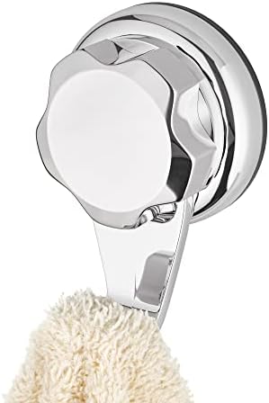 Compactor Bestlock Suction Wall Mountable Set of 4 Small Chrome Hooks, Up to 4 kg, Anti-Rust Chrome Steel, 5.4 x 4 x 8 cm, Product Code RAN7818