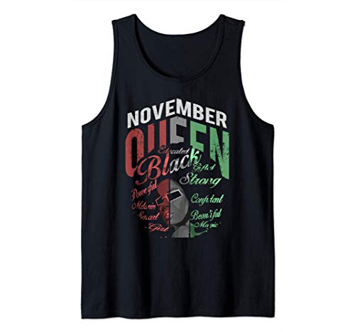 Black Queens Born in November Gifts for Women Birthday Girl Débardeur