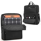 Yallmie Bolsa de Panel Solar Portátil, 64.8×55.9×11.4cm Estuche de Transporte de Doble Capa, Impermeable Bolsa de Panel Solar Acolchada con Bolsillo y Correa para Jackery Solar Saga 100/200W Paneles