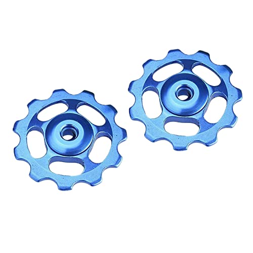 Image of 2Pcs Mountain Bike Cycling 11T Jockey Wheel Rear Derailleur Pulley Blue | Cycling | Bicycle Components Parts | Derailleurs (Rear) |