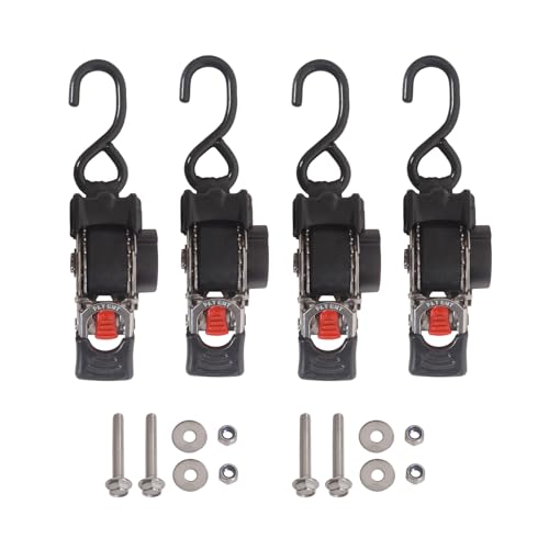 Sangles d'arrimage à cliquet rétractables MOTO4U en acier inoxydable pour sécuriser remorque VTT