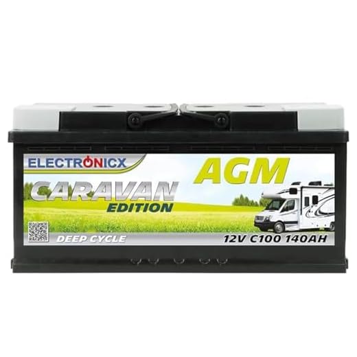 AGM-batteri 12 V 140 Ah Electronicx Caravan Edition solbatteri 12 V batteri 12 V solbatterier försörjningsbatteri 12 V husvagn batteri husbil solbatteri båtbatteri flyttbatteri 140 Ah