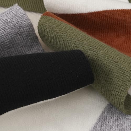 Women's Color-Block Knitted Shawl Wrap Lightweight Warm Shoulder Cape Accessories Knotted Cover-up for All Seasons4