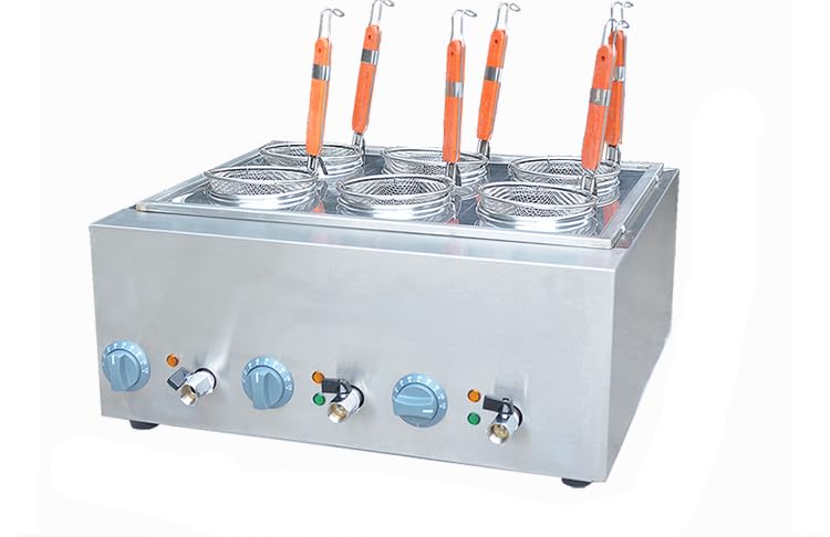 Cuiseur à pâtes, 6 paniers, Acier Inoxydable, plage de température 30-110°C, 6000W