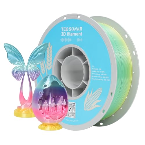 Image of Silk Rainbow PLA 3D Printer Filament, 1KG Spool(2.2lbs) 1.75mm PLA Fast Color Change 3D Printing Material, Multicolor PLA,Gradient Filament for Most FDM 3D Printers,Fairy Tale Color
