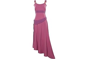 Meg Cosplay Costume for Women Girls Pink Sleeveless Dress Outfits for Halloween Party