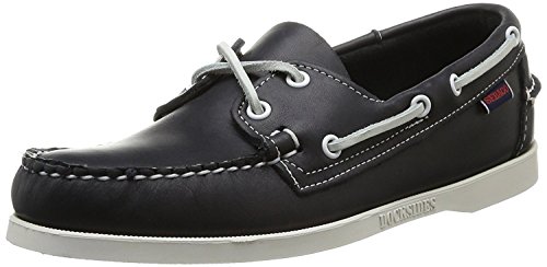 Sebago docksides portland mens boat shoes in blue navy - 9.5 us