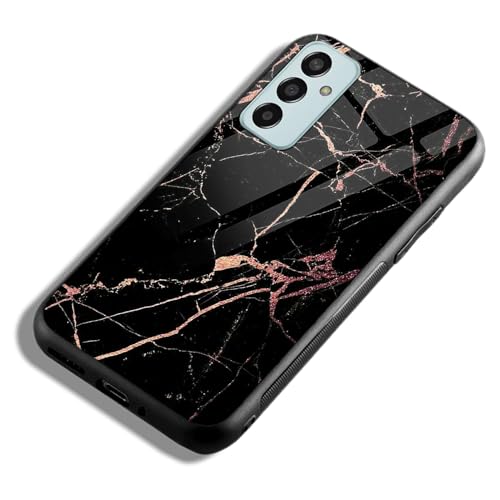 Image of COLORflow Back Cover Compatible with Samsung Galaxy F13 / M13 4G | Black Marble Golden | Shockproof TPU Bumper Cover with Camera Protection Back Cover