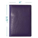 Personalized Monogrammed Dark Purple Leather RFID Passport Wallet - Image 3