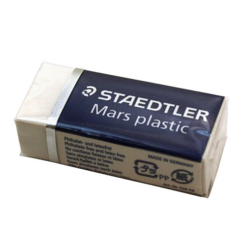 Dimensioni: 40 x 19 x 13 mm Staedtler Mars plastic 526 53 Gomma, 40 x 19 x 13 mm, 1 Pezzo