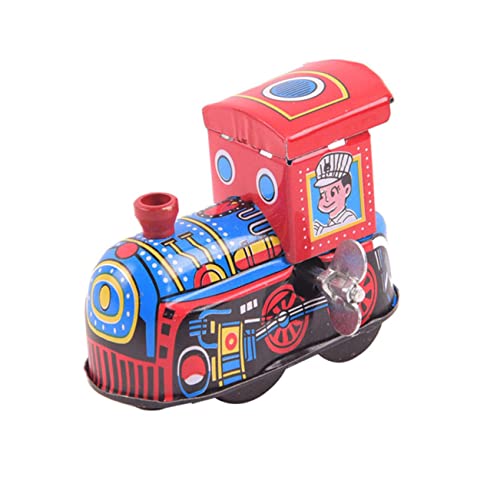 BESPORTBLE Giocattolo Treno Meccanico a Carica Manuale, Regalo Vintage per Ragazzo Ragazza, Artigianato Ferroviario Senza Batteria, Giocattolo Educativo per Migliorare Coordinazione e creatività