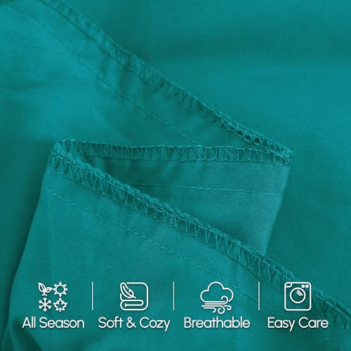Image of Elegant Comfort Luxury Ultra-Soft 1-Piece Body Pillowcase - 1500 Premium Hotel Quality Microfiber Double Brushed - Wrinkle Resistant, Body Pillowcase Size, Turquoise