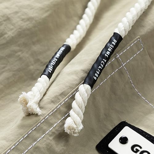 Image of Men's Cargo Shorts Elastic Waist Adjustable Drawstring Lightweight Loose Fit Casual Shorts Summer Knee Length Pants