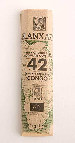 Blanxart Chocolatina de Chocolate con Leche Ecológico - Congo 42% Cacao 1 Unidad 48 g Cover