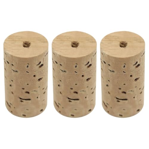 Abaodam 3PCS Flute Headjoint Cork Plug Flute Stopper Plug Crown Repair Parts Replacement Wooden Wine Bottle Cork Stoppers for Musical Instrument
