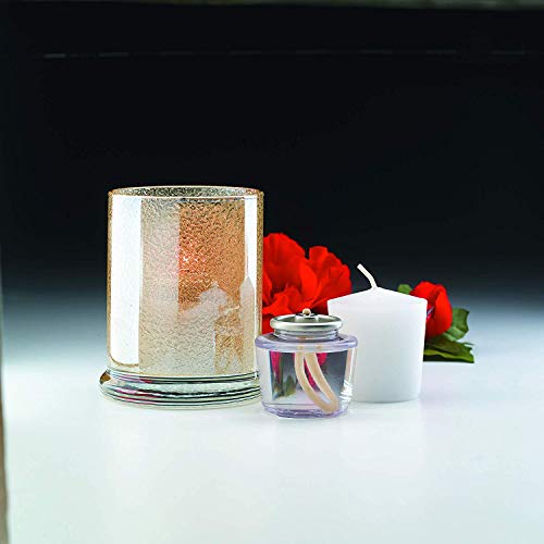 Image of D'light Online Liquid Wax Disposable Clear Plastic Fuel Cells Liquid Votives - Dripless Liquid Candle, Smokeless Clean Burning (15 Hour Clear Fuel Oil Candles, 96 Pack - Easy to Open Packaging)