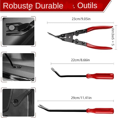 Kit d'outils de retrait léger de garniture et fixations de panneau