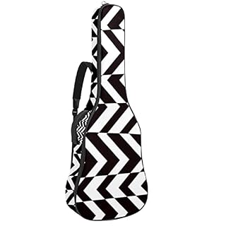 Housse de protection rembourrée pour guitare classique acoustique Motif rayures Noir/blanc, Multicolore 01., 42.9×16.9×4… - Les Beatles, Paul McCartney, John Lennon, RIngo Starr, George Harrison