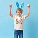 Rixalor Sports Easter Bunny T-Shirt Kids Happy Easter Baseball Basketball Bunny Easter Shirt 5-6 Years