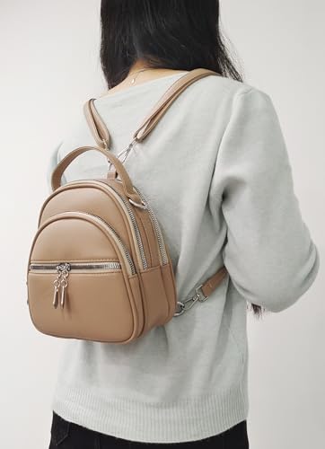 Sac à dos convertible pour femme en cuir tendance YUNZLAN