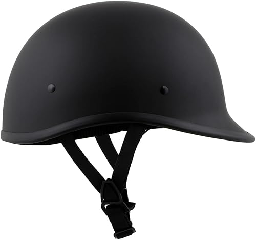 Miniatura 7 de Milwaukee Helmets Casco de media cara de motocicleta estilo polo negro mate aprobado por DOT MPH9750DOT - L