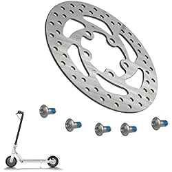 MotuTech Disco de freno para Xiaomi M365 1S Essential M365 Pro Pro 2 patinetes eléctricos Replacement Part 5 agujeros acero inoxidable (110mm-reforzado)