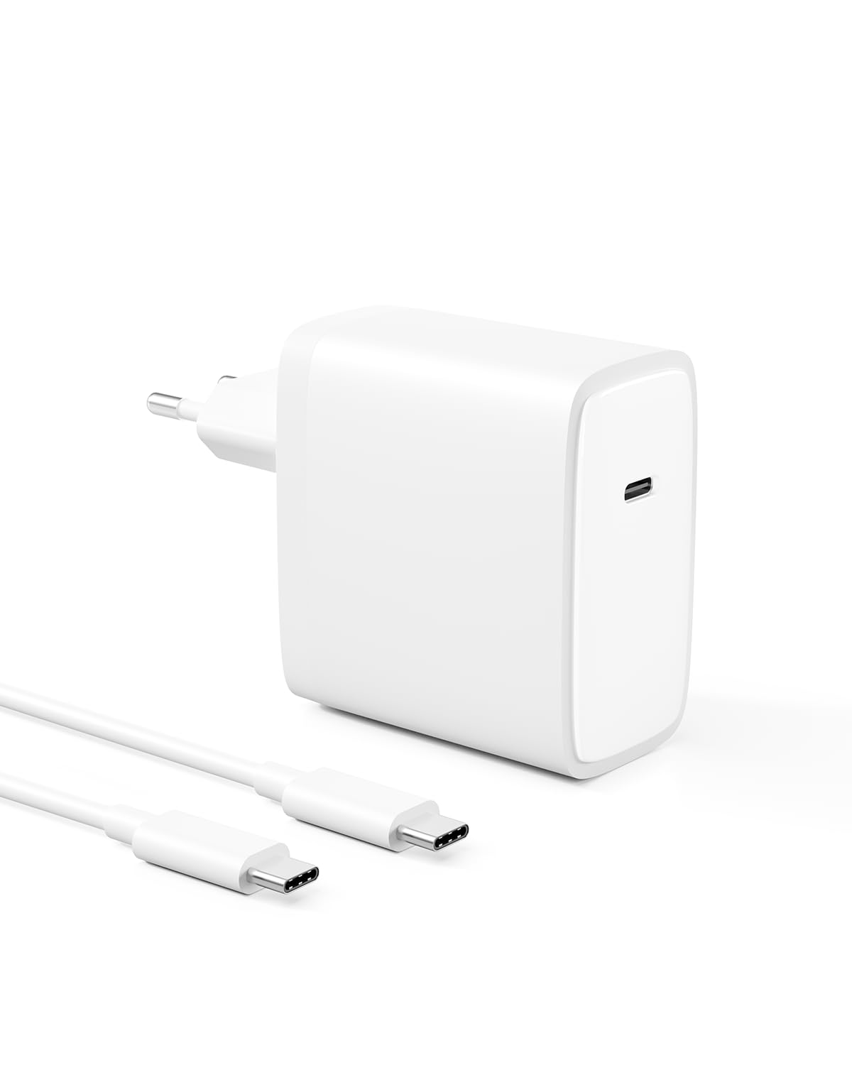 Chargeur USB C 100 W Compatible avec MacBook Pro 16 14 Pouces, MacBook Air 15 13 Pouces 2025 2024 2023 2022 2021 2020 2019 2018 M4 M3 M2 M1, Câble de Charge USB-C 2M 5A (Blanc)