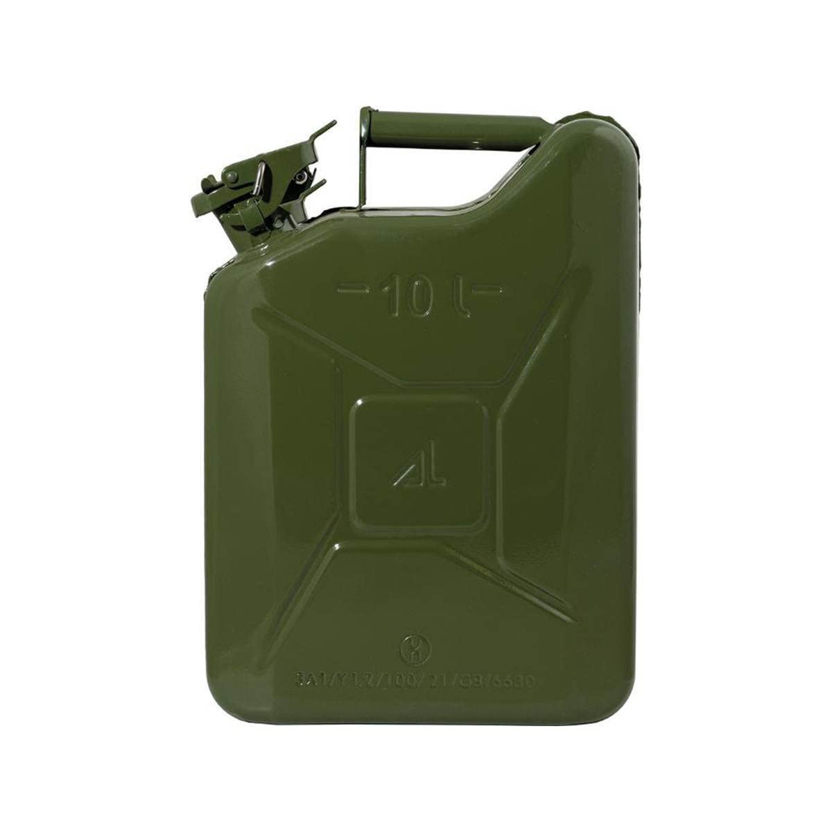 siwitec Kanister Set: 3x 10l Benzinkanister Metall + 1x Ausgießer, Kanister, Abfüllstutzen,Treibstoffkanister, Kraftstoffkanister