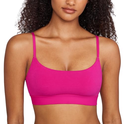 Image of INLYRIC Women's Cotton Bralette - Wireless Unlined Sleep Comfortable Seamless Cami Bra