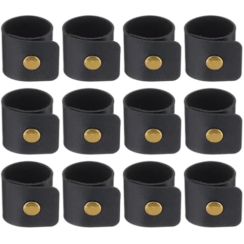 PATIKIL 12 Pcs Leather Napkin Rings Cover