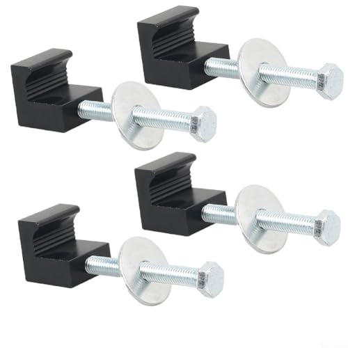 4 piezas de aluminio J gancho amarres para caja de herramientas de camión Kit de montaje cruzado para mayor estabilidad