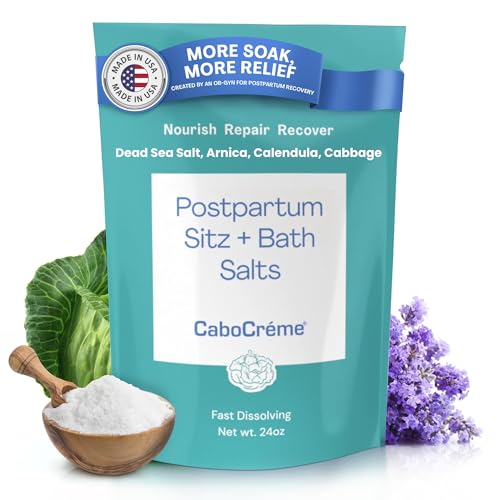 CaboCréme Postpartum Sitz + Bath Salts – 24oz – Postpartum Bath S...