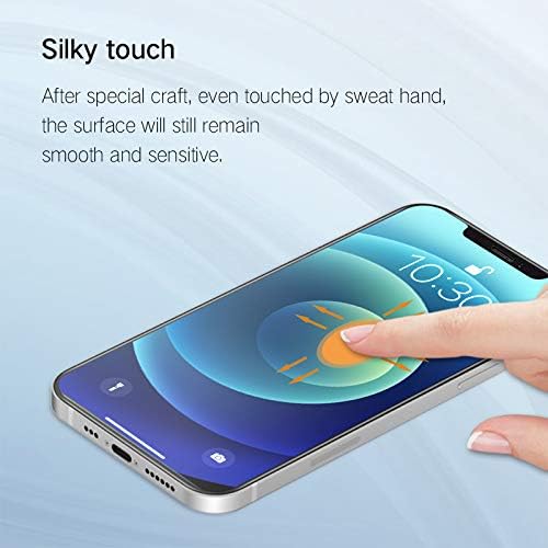 Miniatura 4 de PERFECTSIGHT Paquete de 2 protectores de pantalla compatibles con iPhone 1212 Pro de 6.1 pulgadas, carcasa de vidrio templado transparente HD,