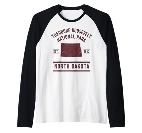 Theodore Roosevelt NP North Dakota Raglan Baseball Tee