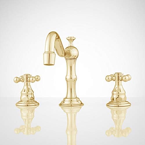 Signature Hardware 437388 Barbour 1.2 GPM Widespread Bathroom Faucet with Pop-up Drain Assembly