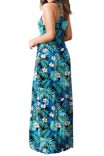 Image of DEARCASE Women's Sleeveless Summer Maxi Dress with Pockets,Beach,Vacation