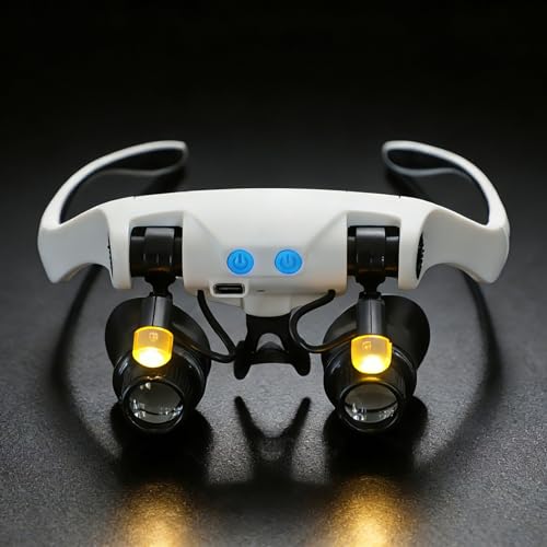 Lunettes loupes rechargeables LED à grossissement multiple pour réparation de précision