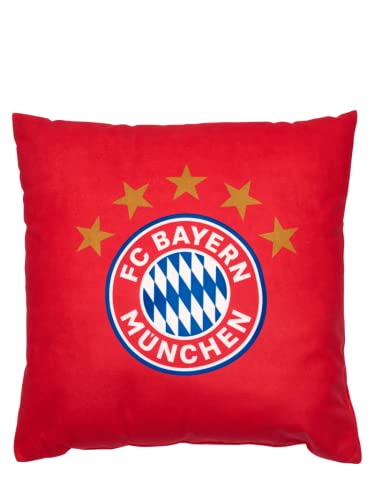 FC Bayern München Kissen | Wendekissen | Logo | Gestreift |Rot-Weiß