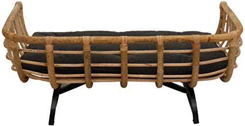 Korb-Outlet Exklusiver Retro-Design Hundekorb/Hundebett/Tierkorb Haustier Bett Groß aus Rattan mit Kissen/Modernes Bett für Katzen und Hunde Grösse XL (Natur)