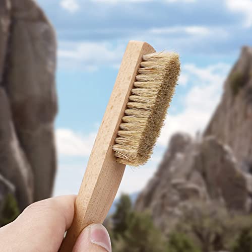 Rock Climbing Brush & Bouldering Brush With Thick Ultra Durable Boar's Hair Bristles And Ergonomic Handle For All Climbing Holds & Climbing Chalk Types Indoor Or Outdoor (Cj-Cb2010B(2 Pcs)) #TOP3