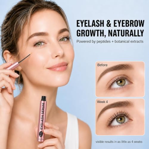 Image of Lash Serum for Eyelash Growth: Premium Eyelash Growth Serum with Advanced Formula to Boost Longer Fuller and Thicker Lashes and Eyebrows - Gentle & Vegan for Sensitive Eyes