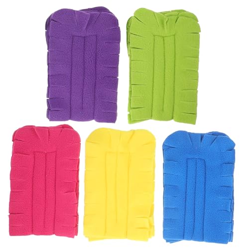 minkissy Replacement Fleece Dusters Brush Heads 5pcs Brush Refill Kit for Desktop Cleaning Brush Replacement